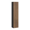 Dulap inalt Talia Casella, MDF, PAL melaminat, negru mat/stejar casella, 1 usa, H.140 cm, TALIA CASELLA 80-30-1D