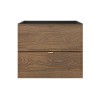 Dulap lavoar Talia Casella, MDF, PAL melaminat, negru mat/stejar casella, 2 sertare, L.60 cm, TALIA CASELLA 82-60-46-2S