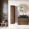 Dulap lavoar Talia Casella, MDF, PAL melaminat, negru mat/stejar casella, 2 sertare, L.80 cm, TALIA CASELLA 82-80-46-2S