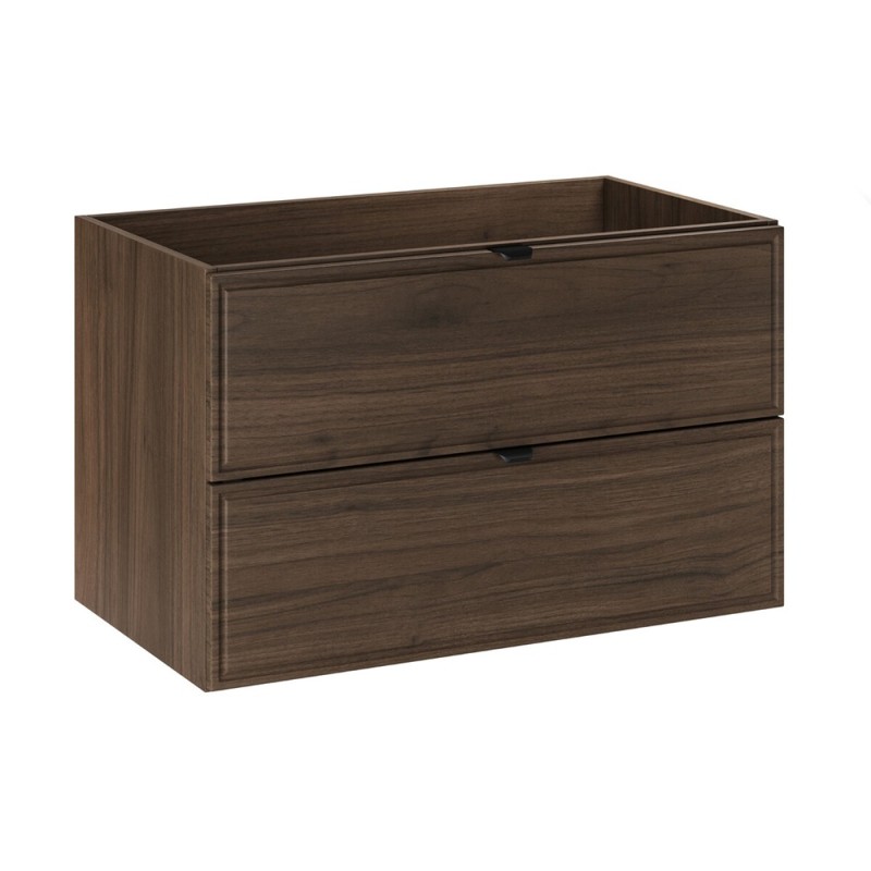 Dulap lavoar Terra Villa, MDF, PAL melaminat, maro nuc, 2 sertare, L.80 cm, TERRA VILLA 82-80-46-2S