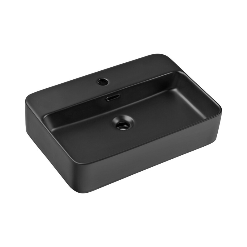 Lavoar de blat Trust, ceramica, negru mat, L.55 cm, TRUST 2 BLACK ( E-6282 )