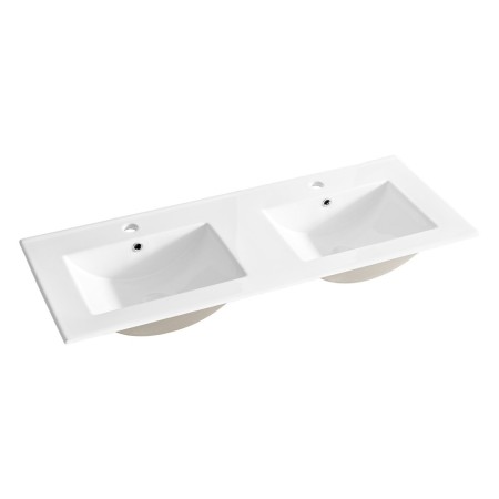 Lavoar de mobilier, cu doua cuve, ceramica, alb lucios, L.120 cm, UM-8003-LAVA 120D -DP