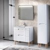 Lavoar de mobilier Comad Lava, ceramica, alb lucios, L.80 cm, UM-CFP LAVA 80D DP