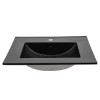 Lavoar cu o singura cuva Lava, ceramica, negru mat, L.60 cm, UM-LAVA BLACK 60 DP