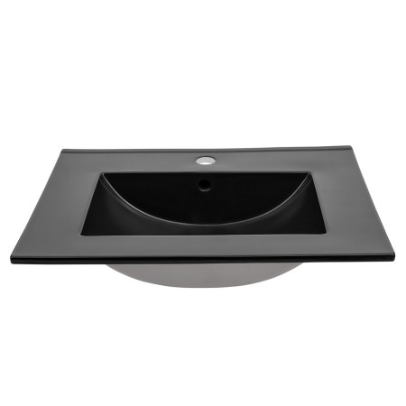 Lavoar cu o singura cuva Lava, ceramica, negru mat, L.60 cm, UM-LAVA BLACK 60 DP