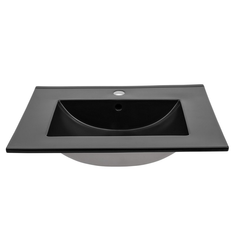 Lavoar cu o singura cuva Lava, ceramica, negru mat, L.60 cm, UM-LAVA BLACK 60 DP