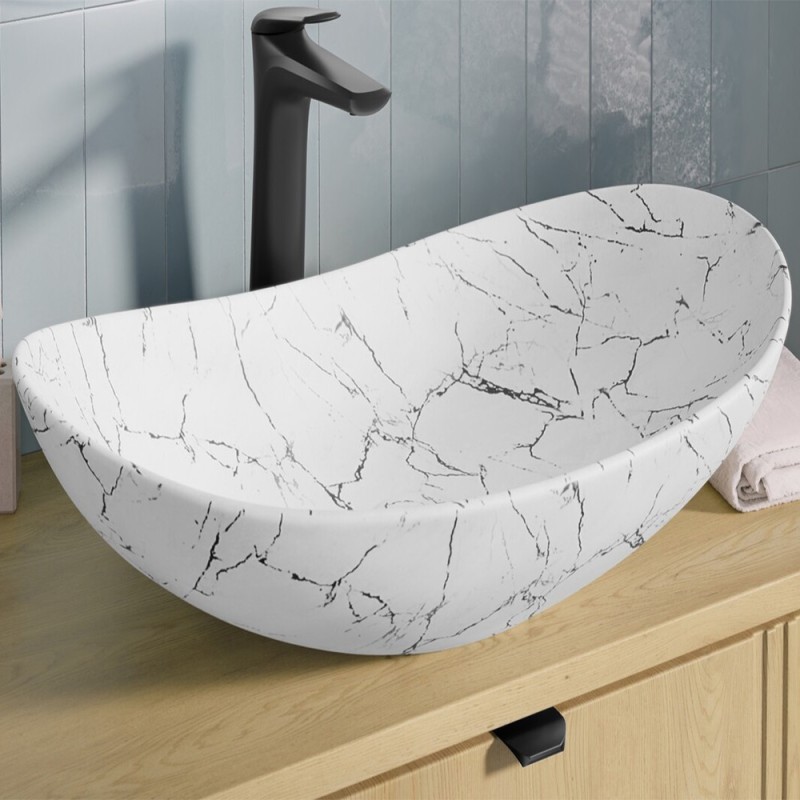 Lavoar Comad Lena, ceramica, alb mat, L.61 cm, UN-LENA-MW17