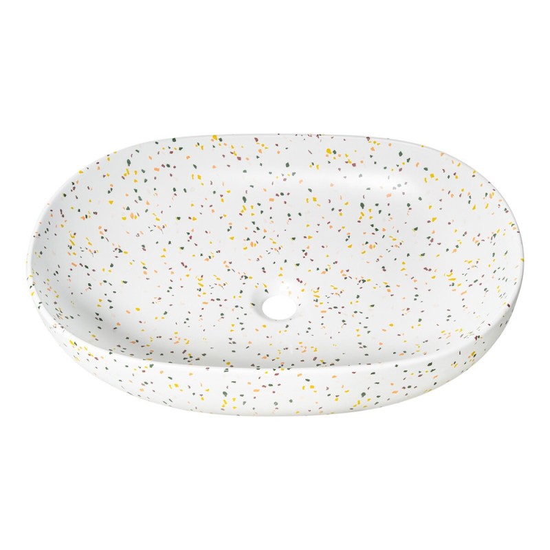 Lavoar Lili, ceramica, terrazzo mat, L.60 cm, UN-LILI-MW21