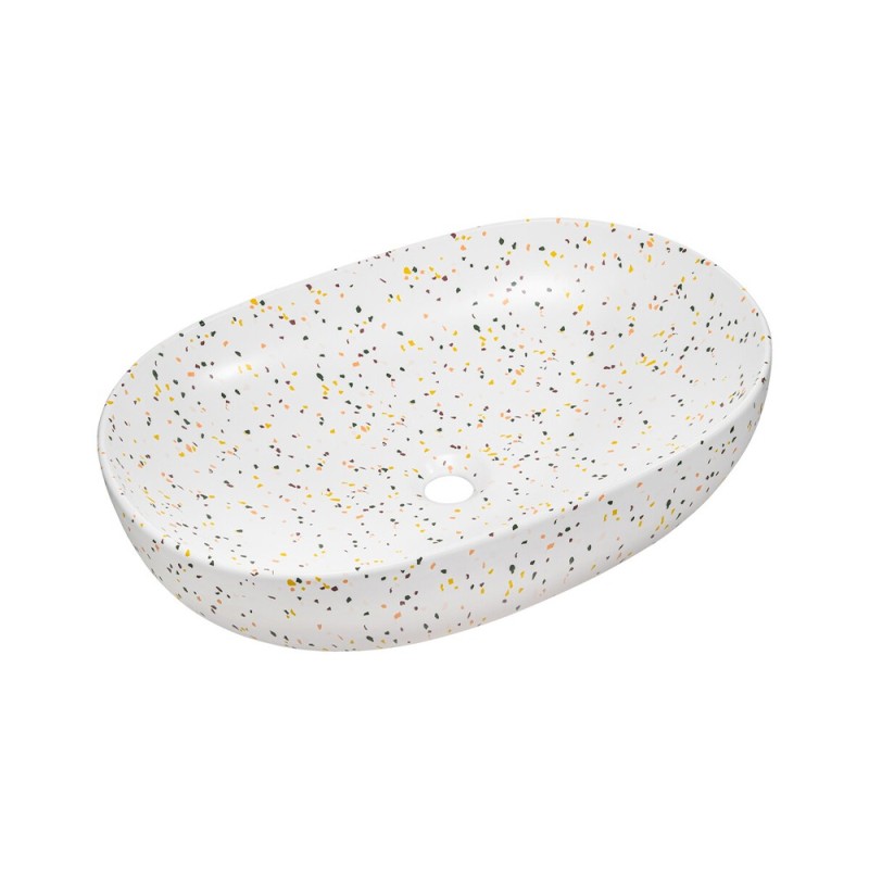 Lavoar Lili, ceramica, terrazzo mat, L.60 cm, UN-LILI-MW21