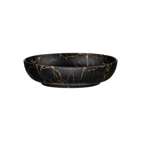 Lavoar Mona, ceramica, negru mat/auriu, L.52 cm, UN-MONA-MB12