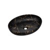 Lavoar Mona, ceramica, negru mat/auriu, L.52 cm, UN-MONA-MB12