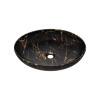 Lavoar Mona, ceramica, negru mat/auriu, L.52 cm, UN-MONA-MB12