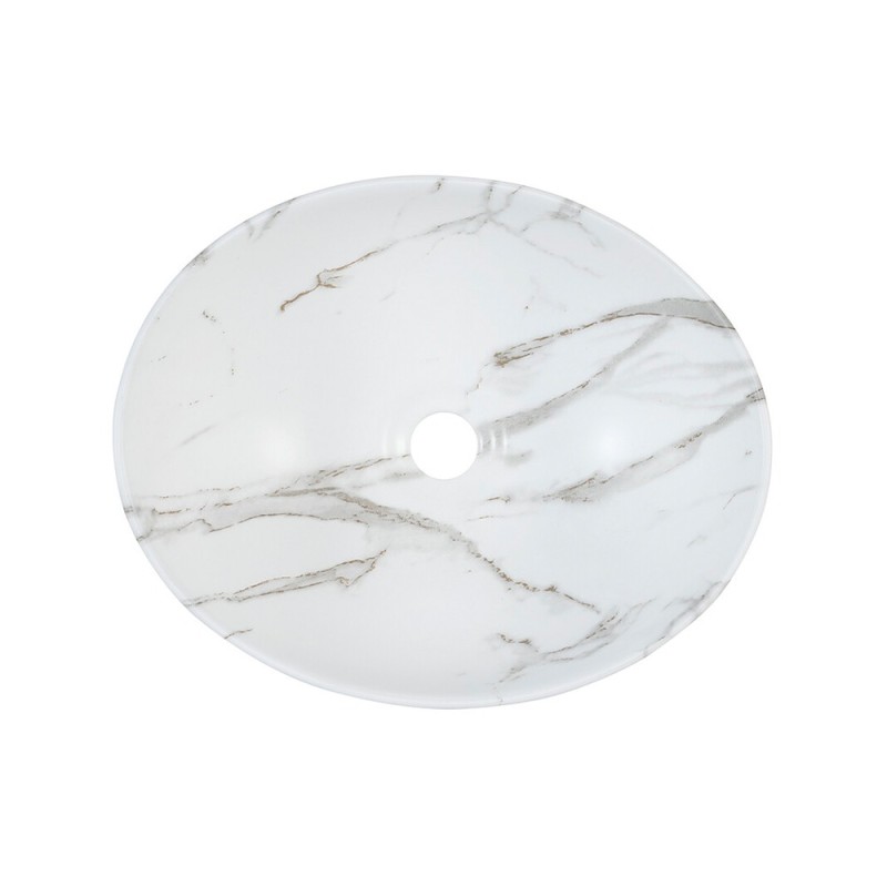 Lavoar baie Comad Pati, ceramica, alb mat, L.40 cm, UN-PATI-MW3