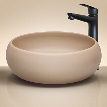 Lavoar Comad Wiki, ceramica, cappuccino mat, D.36 cm, UN-WIKI-MC