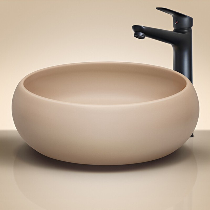 Lavoar Comad Wiki, ceramica, cappuccino mat, D.36 cm, UN-WIKI-MC