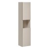 Dulap inalt Viva Cashmere, MDF, PAL melaminat, cashmir mat, 2 usi, H.140 cm, VIVA CASHMERE 80-03-2D