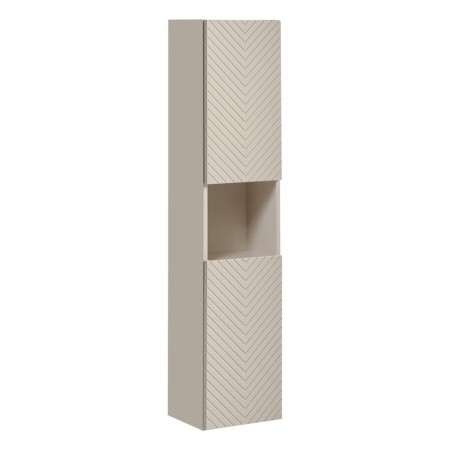 Dulap inalt Viva Cashmere, MDF, PAL melaminat, cashmir mat, 2 usi, H.140 cm, VIVA CASHMERE 80-03-2D