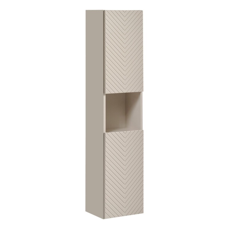 Dulap inalt Viva Cashmere, MDF, PAL melaminat, cashmir mat, 2 usi, H.140 cm, VIVA CASHMERE 80-03-2D