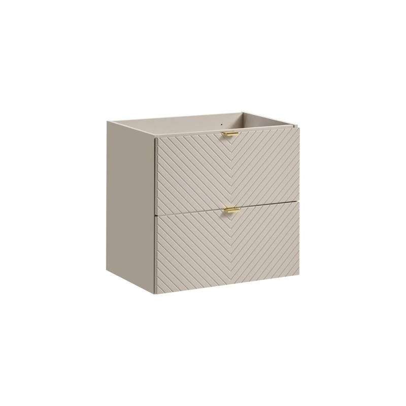 Dulap lavoar Viva Cashmere, MDF, PAL melaminat, cashmir mat, 2 sertare, L.60 cm, VIVA CASHMERE 82-60-2S