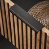 Dulap lavoar Xilo, MDF, PAL melaminat, gri antracit/stejar wotan, 2 sertare, L.100 cm, XILO BLACK WOTAN 82-100-D-2S