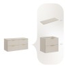 Set de mobilier de baie Adel Cashmere, MDF, PAL melaminat, blat cashmere mat, L.120 cm, SET-ADC B CASHMERE 120CM