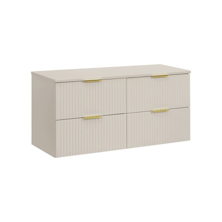 Set de mobilier de baie Adel Cashmere, MDF, PAL melaminat, blat cashmere mat, L.120 cm, SET-ADC B CASHMERE 120CM
