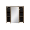 Dulap cu oglinda Hampton, MDF, PAL melaminat, stejar, 3 usi, L.80 cm, HAMPTON CONCRETE 84-80