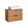 Set mobilier baie Adel Oak, MDF, PAL melaminat, blat natural wotan, L.80 cm, lavoar Magic 50, SET-ADO B NAT WOTAN 80CM UN MAGIC