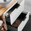 Set mobilier baie Adel White, MDF, PAL melaminat, alb mat, blat natural wotan, L.80 cm, SET-ADW B NAT WOTAN 80CM