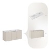 Set mobilier baie Bella Cashmere, MDF, PAL melaminat, cashmir mat, L.120 cm, lavoar Fly, SET-BC 120CM FLY