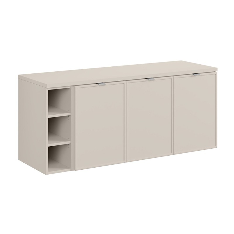 Set mobilier baie Bella Cashmere, MDF, PAL melaminat, cashmir mat, blat cashmir mat, L.140 cm, SET-BC B CASHMERE 140CM R