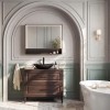 Set mobilier de baie Dorothy Ristretto, MDF, PAL melaminat, stejar ristretto, blat stejar ristretto, L.120 cm, SET-DOR B 120CM