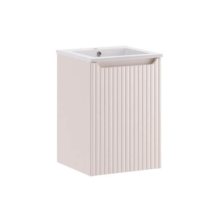 Set mobilier de baie Nova Cashmere, MDF, PAL melaminat, cashmir mat, lavoar Comad, L.40 cm, SET-NOC 40CM D SQUARE