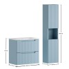Set mobilier de baie Nova Denim, MDF, PAL melaminat, denim, lavoar Sky, L.60 cm, dulap inalt H.140 cm, SET-NOD 60CM S SKY 3 HC