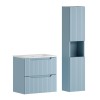 Set mobilier de baie Nova Denim, MDF, PAL melaminat, denim, lavoar Sky, L.60 cm, dulap inalt H.140 cm, SET-NOD 60CM S SKY 3 HC