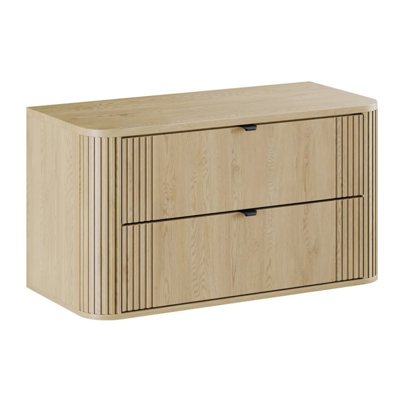 Set mobilier de baie Ovalia Cremona, MDF, PAL melaminat, stejar cremona, blat stejar cremona, L.100 cm, SET-OVC B CREMONA 100CM