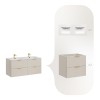 Set de mobilier de baie Adel Cashmere, MDF, PAl melaminat, cashmere mat, lavoar SKY, L.120 cm, SET-ADC 120CM SKY