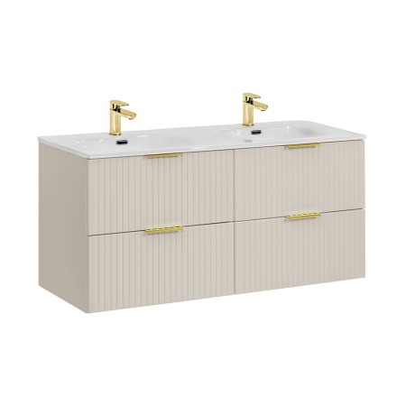 Set de mobilier de baie Adel Cashmere, MDF, PAl melaminat, cashmere mat, lavoar SKY, L.120 cm, SET-ADC 120CM SKY