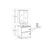 Set mobilier de baie Sombra Green, PAL melaminat, verde olive, lavoar Sky, L.60 cm, dulap cu oglinda suspendat, SET-SOG 60CM SKY MC