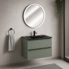 Set mobilier de baie Sombra Green, PAL melaminat, verde olive, lavoar Sky, L.80 cm, oglinda LED, SET-SOG 80CM SKY LU