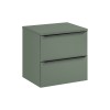 Set mobilier de baie Sombra Green, PAL melaminat, verde olive, blat verde olive, L.60 cm, SET-SOG B GREEN 60CM