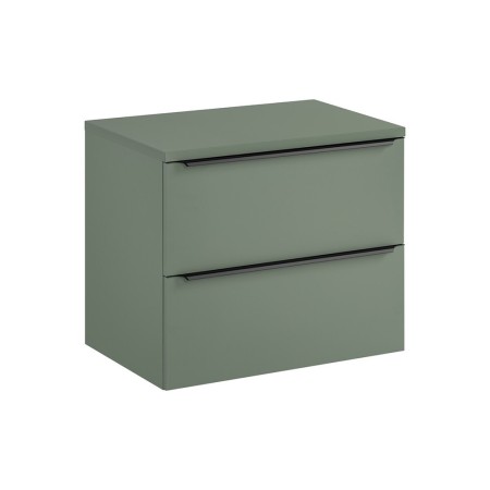 Set mobilier de baie Sombra Green, PAL melaminat, verde olive, blat verde olive, L.70 cm, SET-SOG B GREEN 70CM