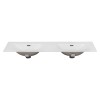 Lavoar de baie cu doua cuve Comad, ceramica, alb lucios, L.120 cm, SKY 120D-8099