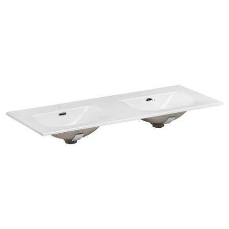 Lavoar de baie cu doua cuve Comad, ceramica, alb lucios, L.120 cm, SKY 120D-8099