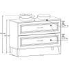 Set mobilier de baie Dorothy Ristretto, MDF, PAL melaminat, stejar ristretto, blat stejar ristretto, L.120 cm, lavoare River, SET-DOR B 120CM UN RIVER