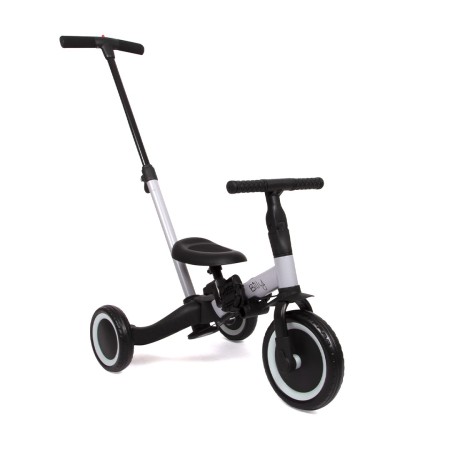 Tricicleta pentru copii 4 in 1 Gio, metal, plastic, negru/gri, L.64 cm, BLBK000003-BKGY