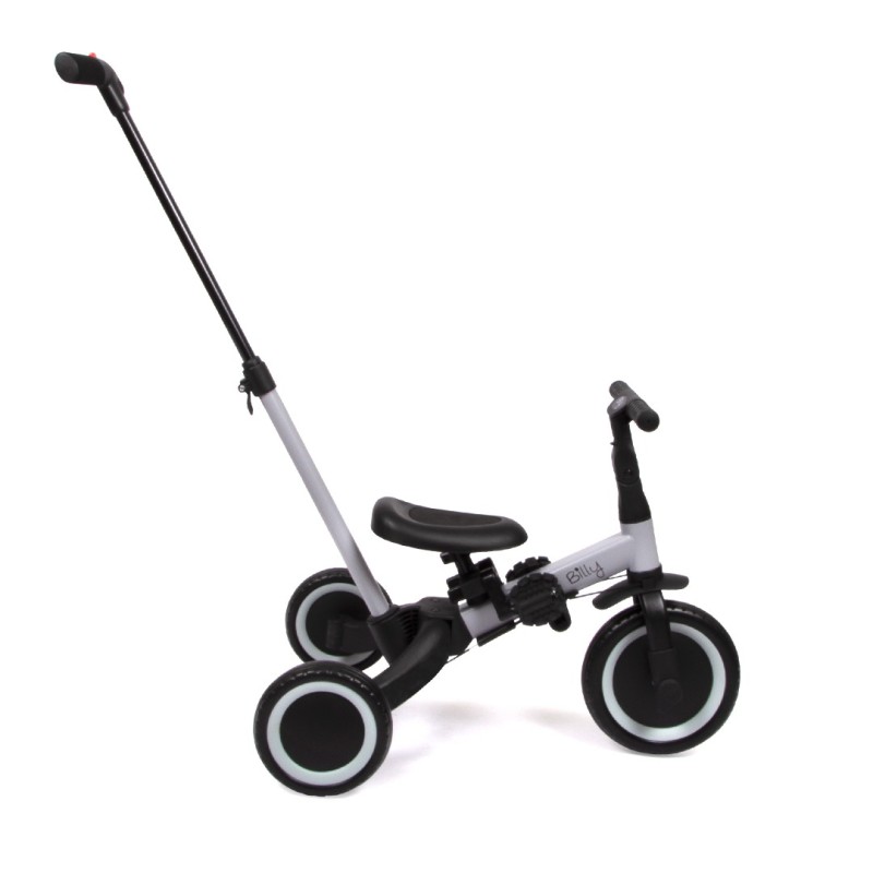 Tricicleta pentru copii 4 in 1 Gio, metal, plastic, negru/gri, L.64 cm, BLBK000003-BKGY