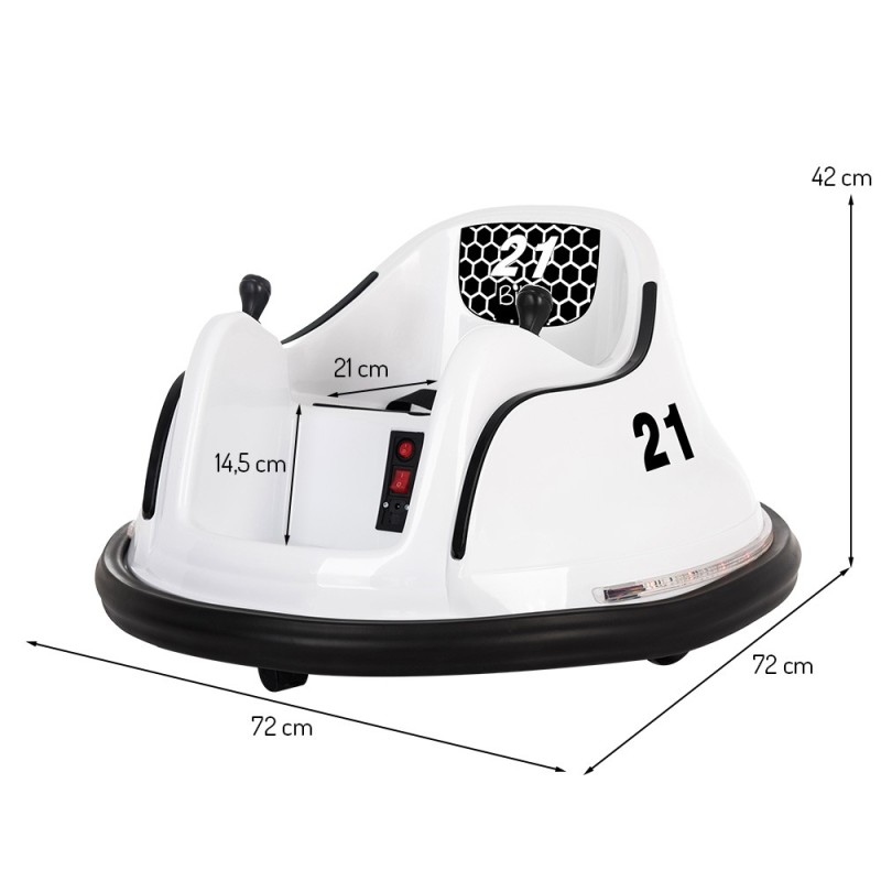 Masinuta electrica Billy, plastic, galben, H.42 cm, BLBK000005-YL