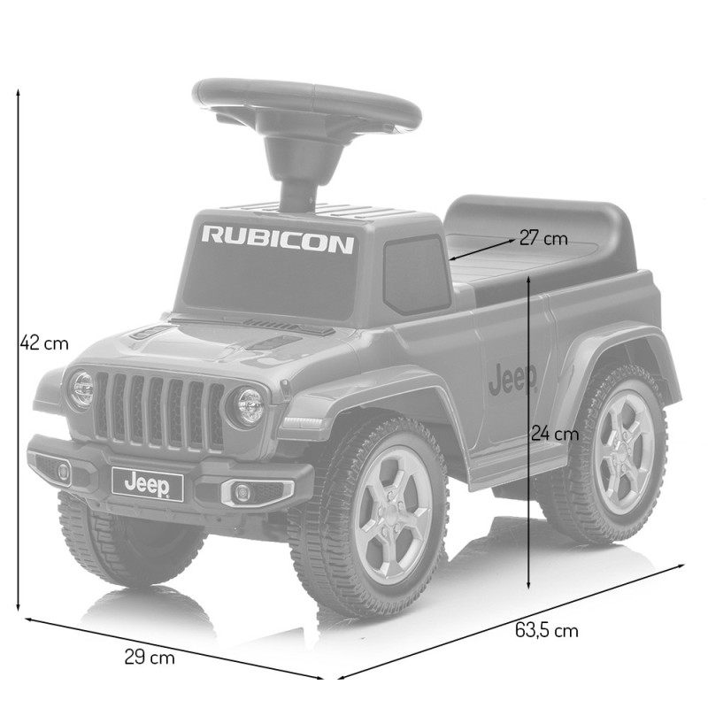 Masinuta copii Jeep Gladiator, metal, plastic, gri, L.29 cm, BLBK000013-DGY