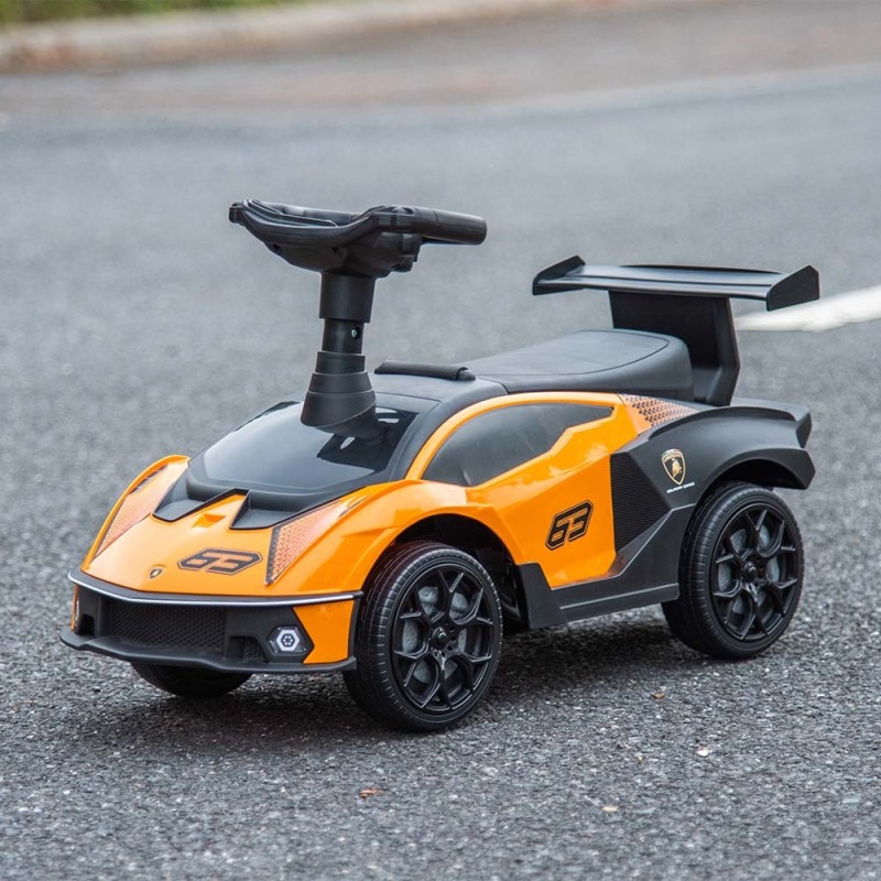 Masinuta pentru copii Lamborghini SCV12, metal, plastic, portocaliu, L.38 cm, BLBK000014-OR